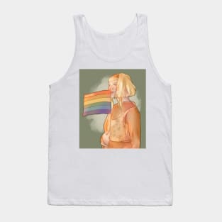 Aurora Aksnes Music Pride LGBTQ Digital Sticker Print Tank Top